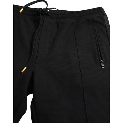 Dolce & Gabbana Black Cotton Skinny Jogger Sweatpants Pants Dolce & Gabbana