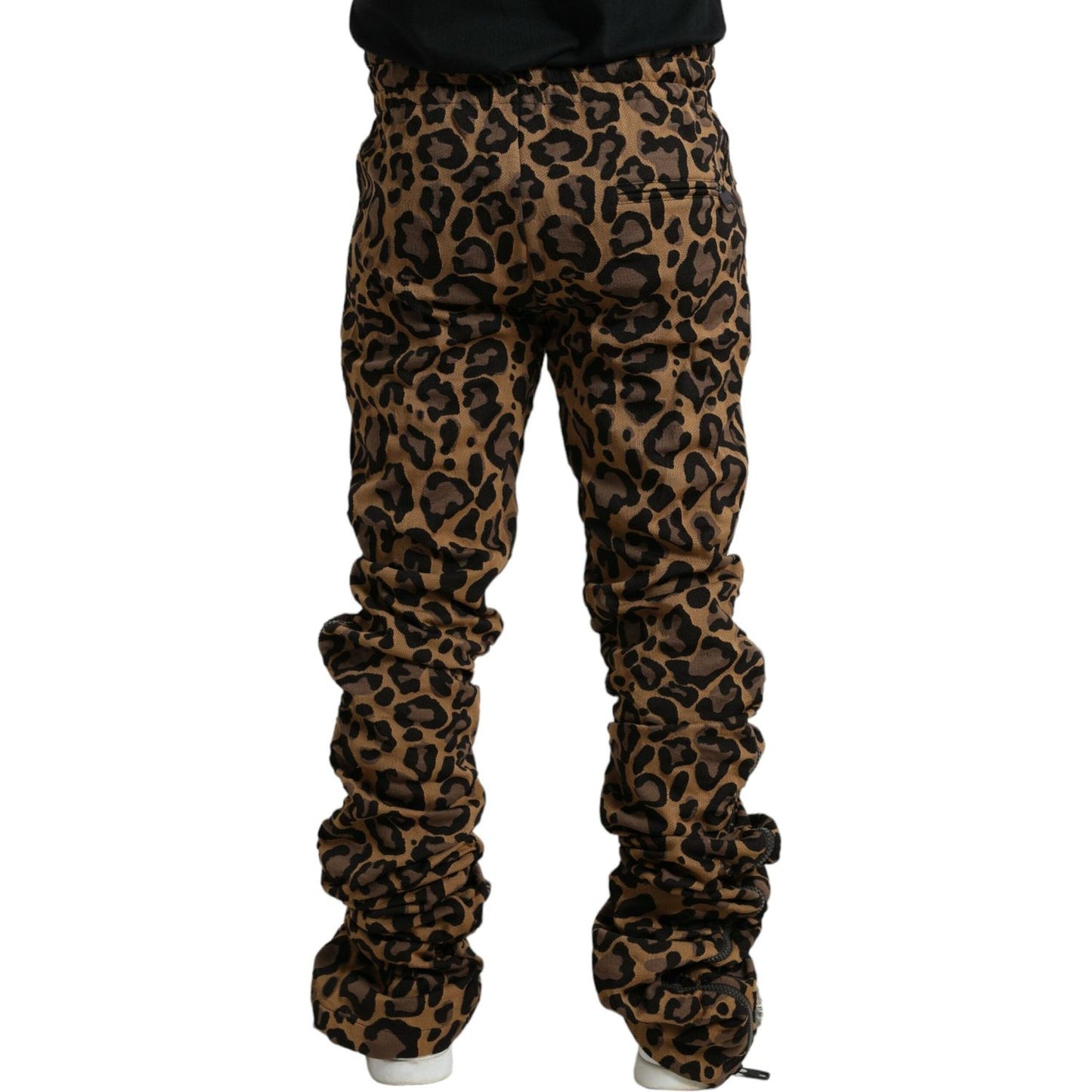 Dolce & Gabbana Brown Leopard Jacquard Jogger Pants Dolce & Gabbana