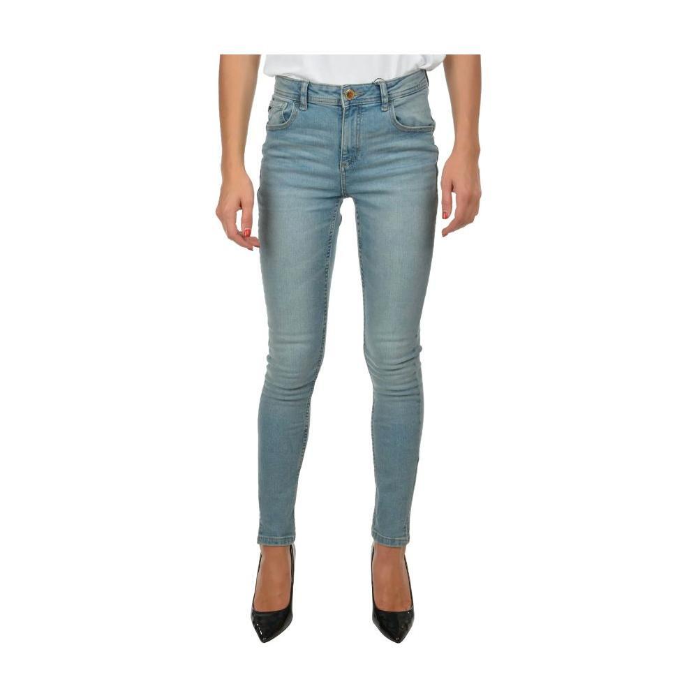 Yes Zee Blue Cotton Women's Skinny Jean YE-12221-W28