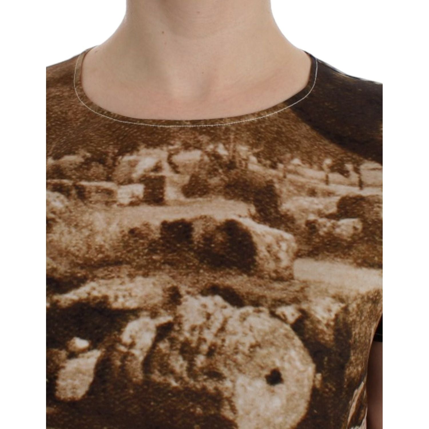 Dolce & Gabbana Brown Taormina silk blouse