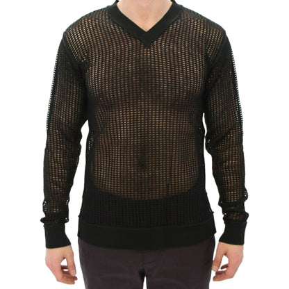 Dolce & Gabbana Dark Green Runway Netz Pullover Netted Sweater Dolce & Gabbana