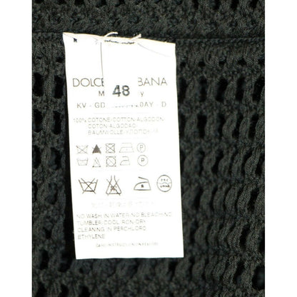 Dolce & Gabbana Dark Green Runway Netz Pullover Netted Sweater Dolce & Gabbana