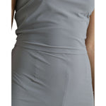 Dolce & Gabbana Gray Nylon Strapless Bodycon Jumpsuit Dress DR281053-40