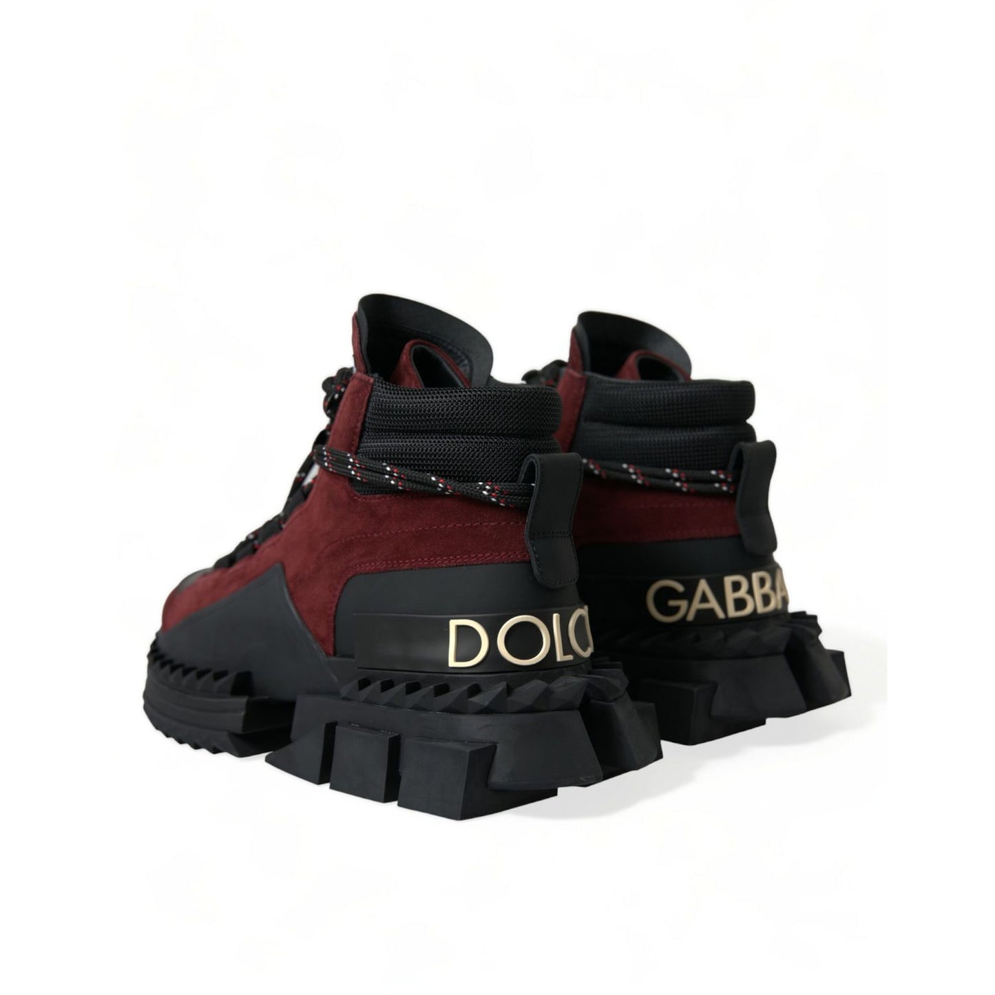 Dolce & Gabbana Burgundy Super King High Top Men Sneakers Shoes Dolce & Gabbana