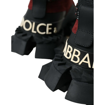 Dolce & Gabbana Burgundy Super King High Top Men Sneakers Shoes Dolce & Gabbana