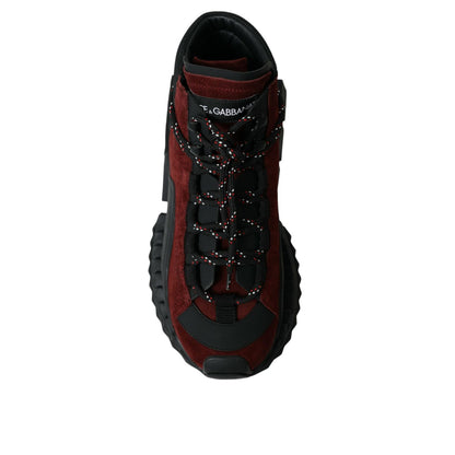 Dolce & Gabbana Burgundy Super King High Top Men Sneakers Shoes Dolce & Gabbana