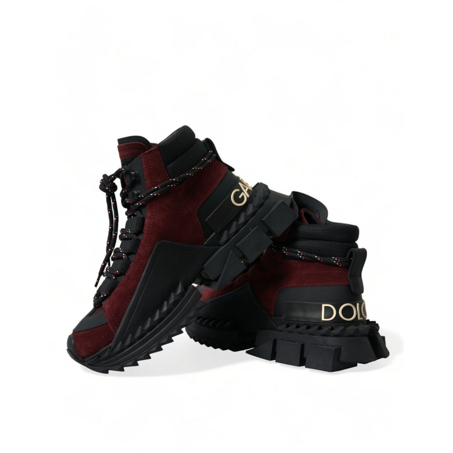 Dolce & Gabbana Burgundy Super King High Top Men Sneakers Shoes Dolce & Gabbana