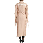 Dolce & Gabbana Beige Cotton Single Breasted Long Coat Jacket
