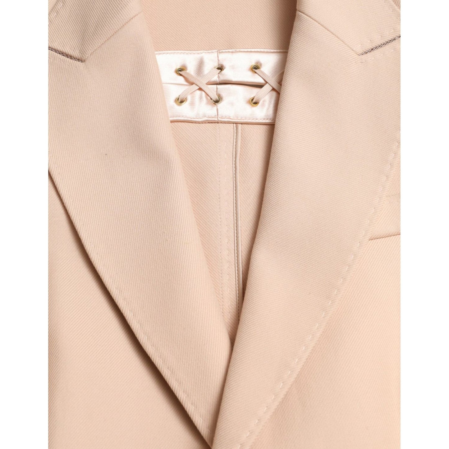 Dolce & Gabbana Beige Cotton Single Breasted Long Coat Jacket