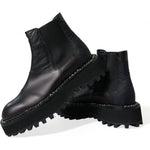 Dolce & Gabbana Elegant Black Chelsea Slip-On Boots Dolce & Gabbana Black