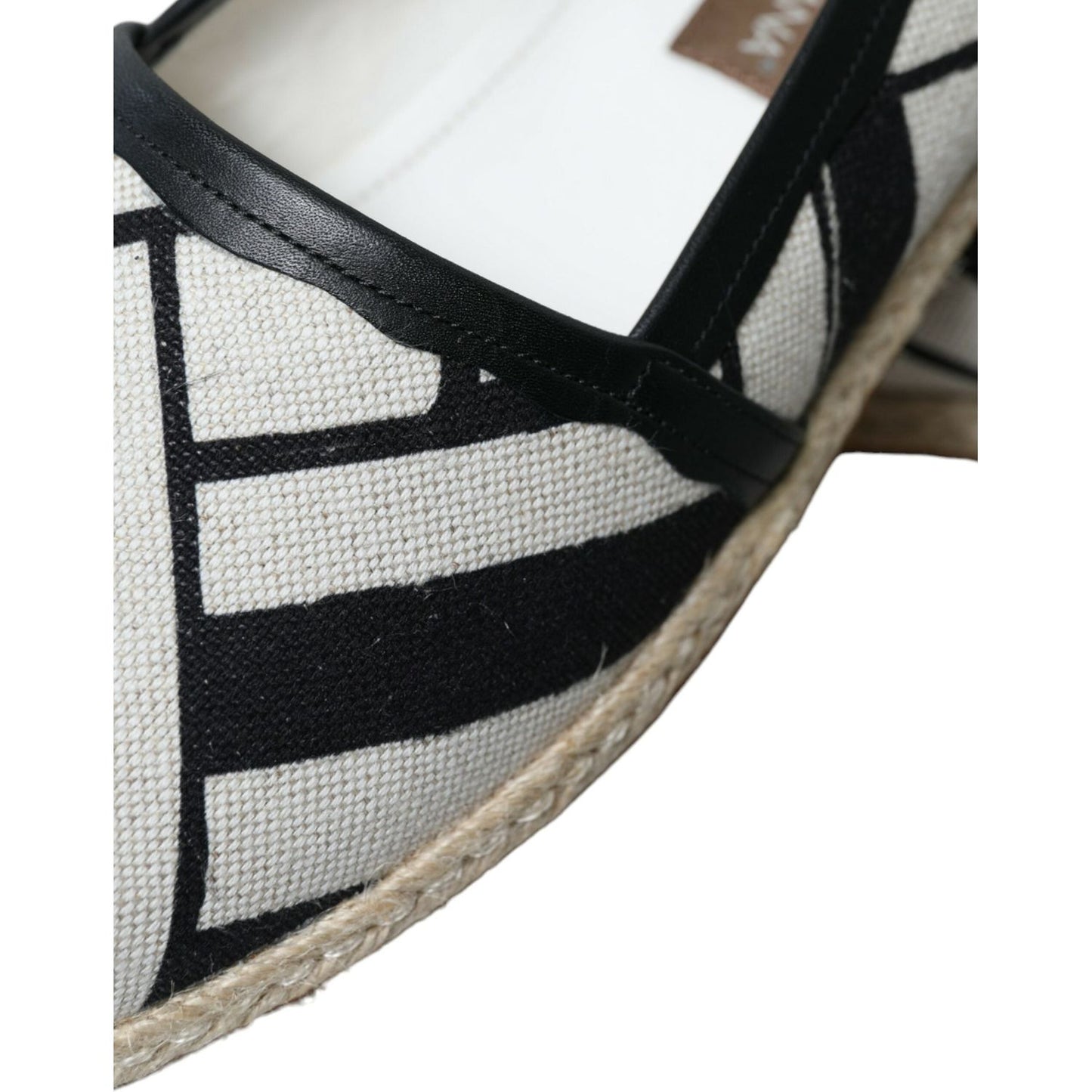 Dolce & Gabbana Beige Black Striped Canvas Espadrilles MONDELLO Shoes MV5395-42