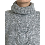 Dolce & Gabbana Gray Cashmere Turtle Neck Pullover Sweater TSH84347-40