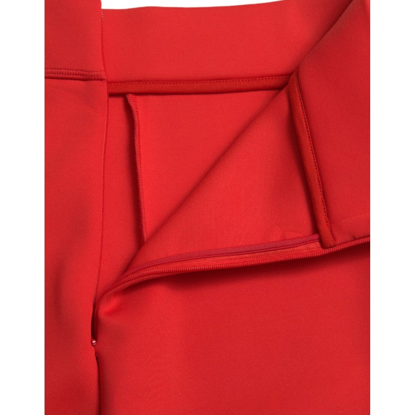 Dolce & Gabbana Red Nylon Stretch Slim Leggings Pants PAN74997-40