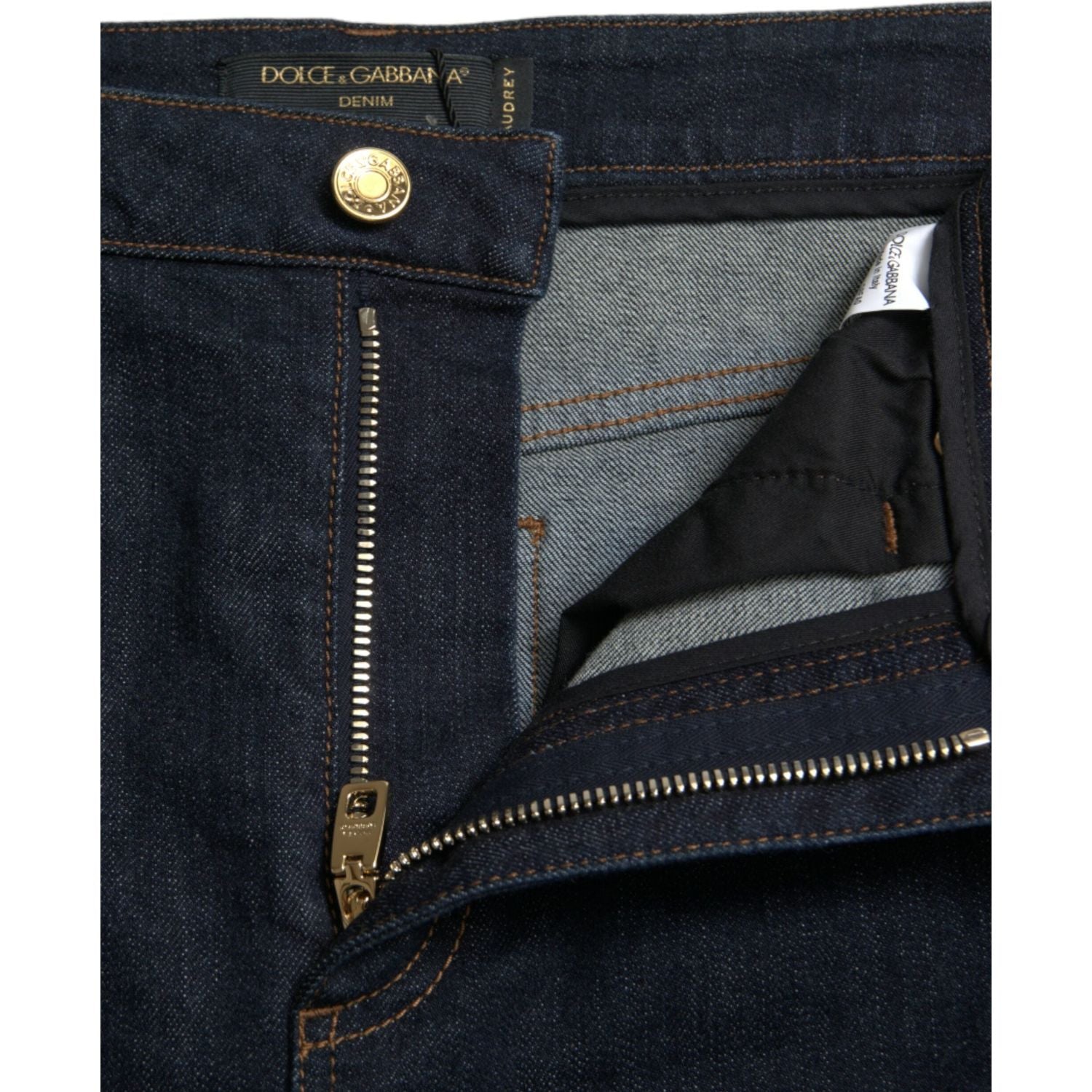 Dolce & Gabbana Blue Cotton Stretch Denim Skinny Jeans