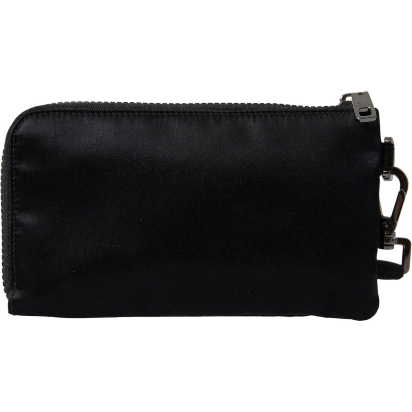 Dolce & Gabbana Black Nylon Logo Plaque Keyring Pouch Clutch Bag Dolce & Gabbana
