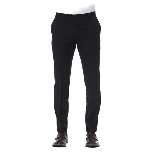 Trussardi Black Virgin Wool Men's Trouser