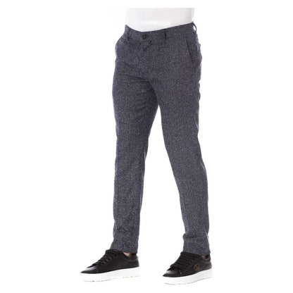 Trussardi Black Cotton Men Trouser
