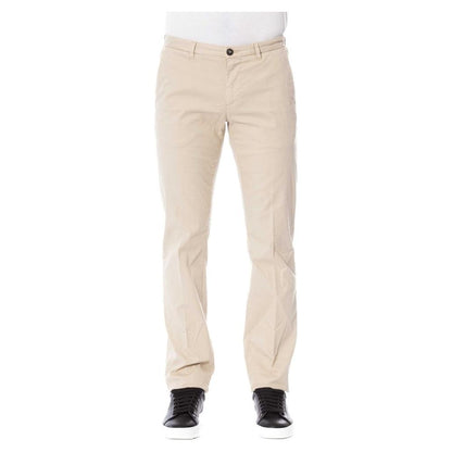 Trussardi Beige Cotton Men Trouser
