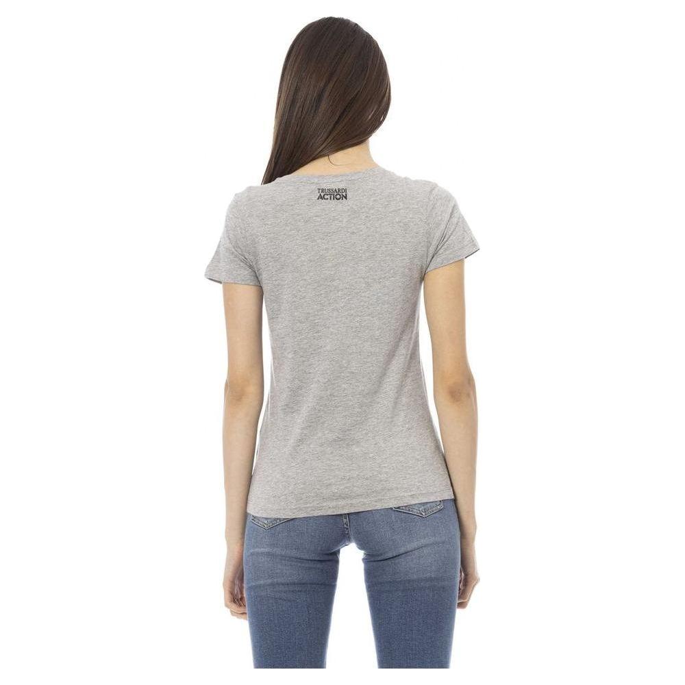 Trussardi Action Gray Cotton T-Shirt