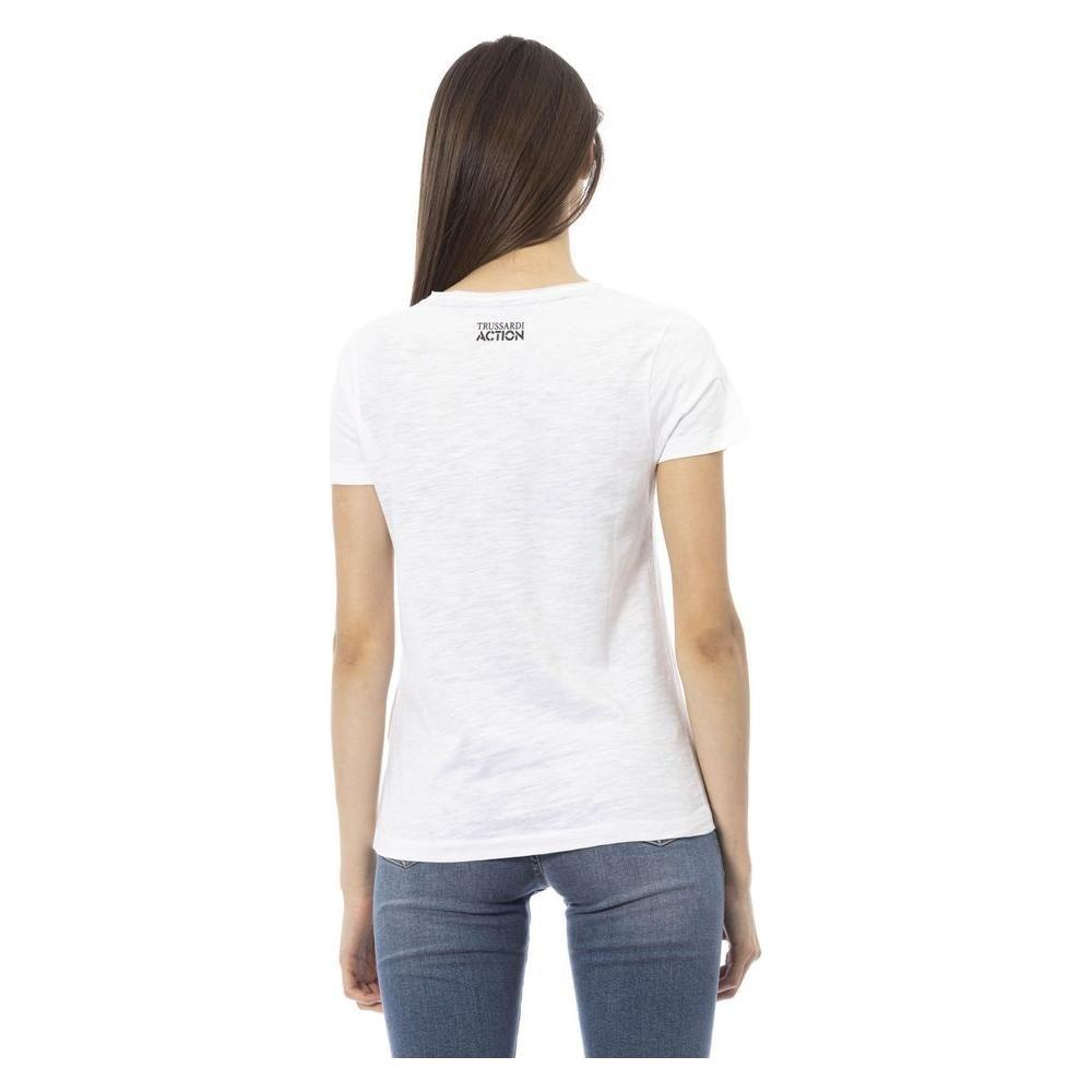 Trussardi Action White Cotton T-Shirt