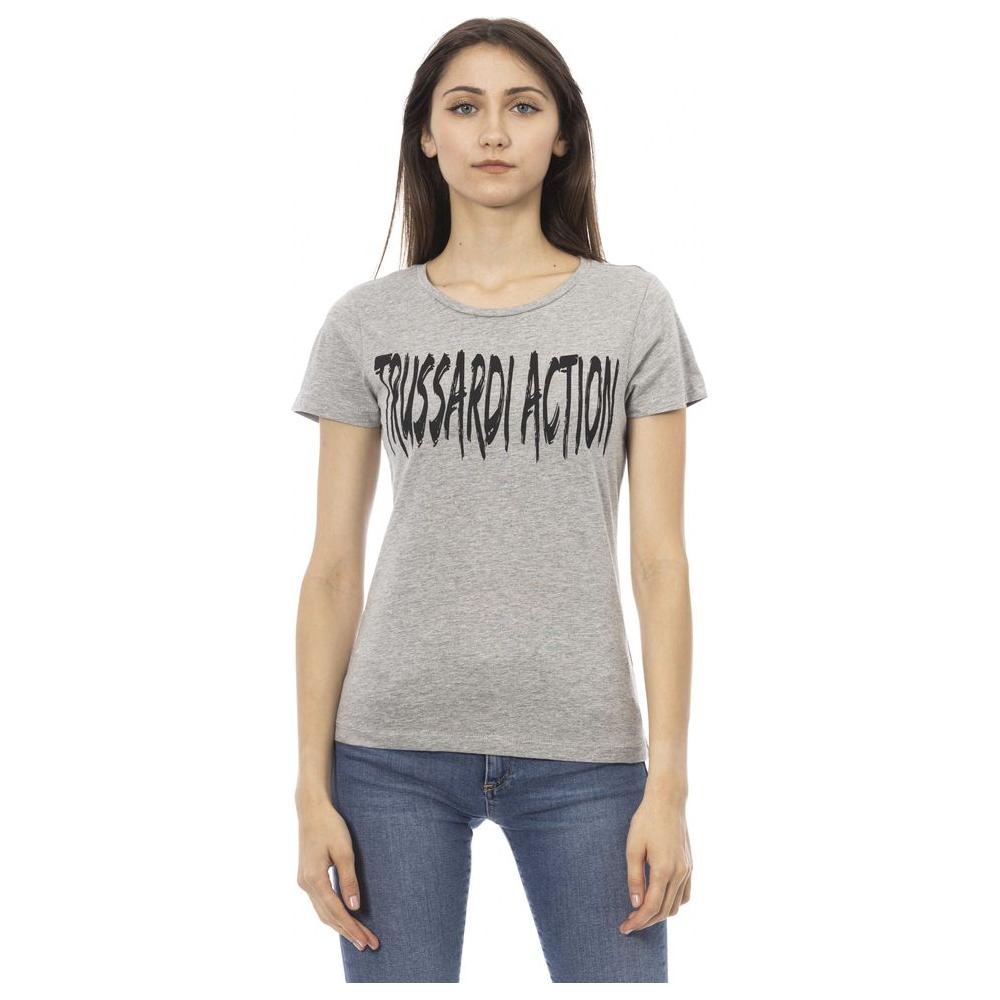 Trussardi Action Gray Cotton T-Shirt