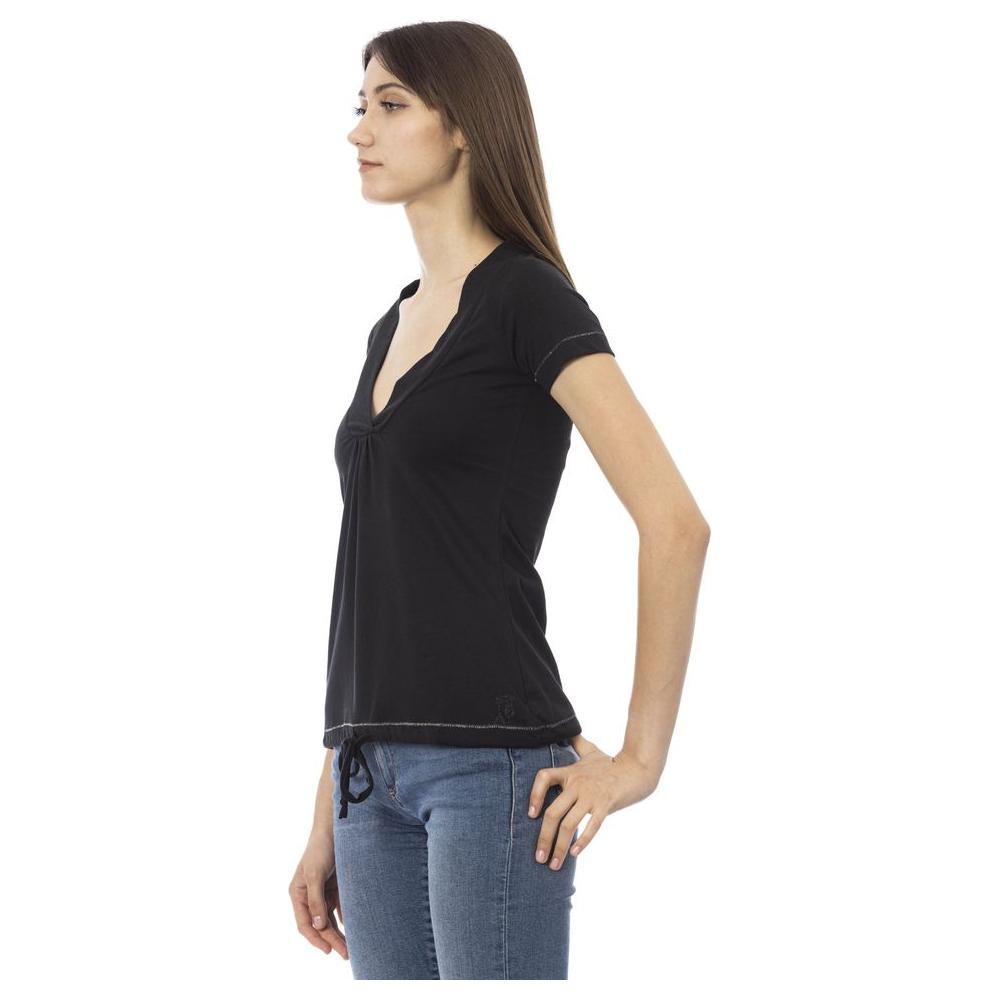 Trussardi Action Black Cotton T-Shirt