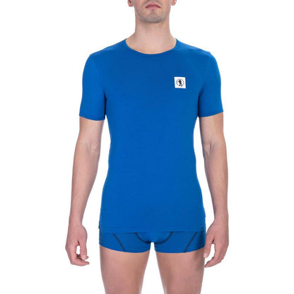Bikkembergs Blue Cotton Men T-Shirt Twin Pack