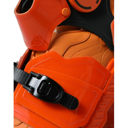 Dolce & Gabbana Orange Multi Panel Chunky High Top Sneakers Shoes Dolce & Gabbana