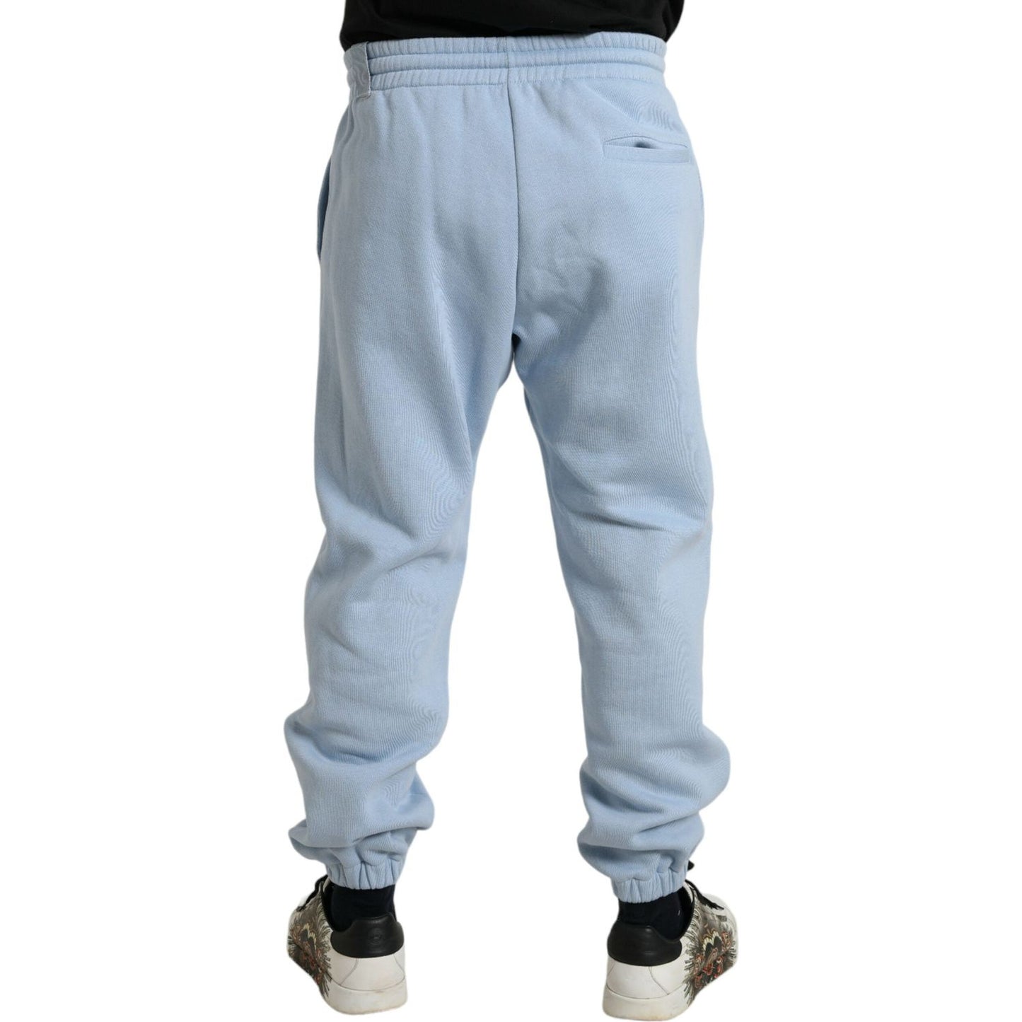 Dolce & Gabbana Light Blue Cotton Sweatpants Men Jogger Pants Dolce & Gabbana