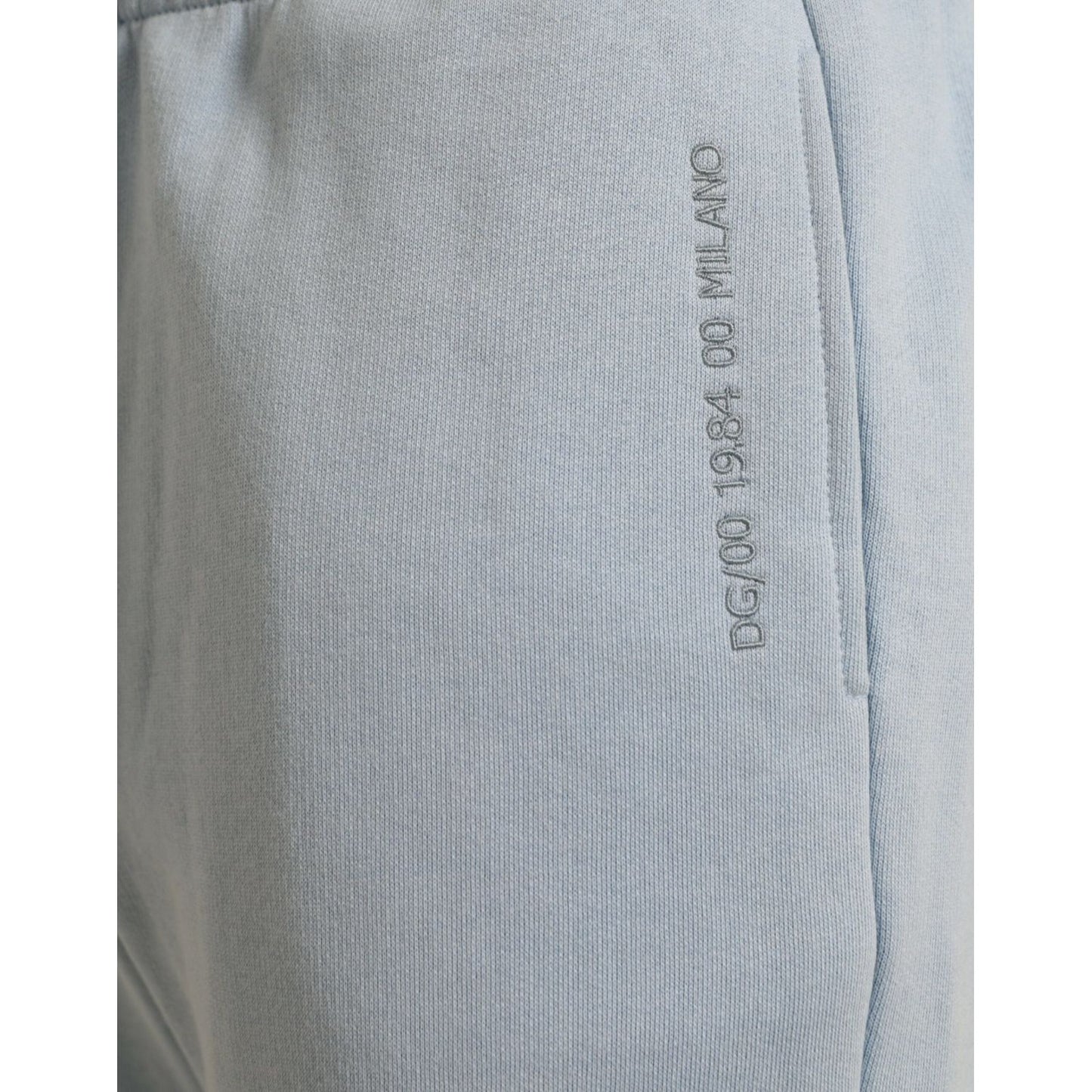 Dolce & Gabbana Light Blue Cotton Sweatpants Men Jogger Pants Dolce & Gabbana