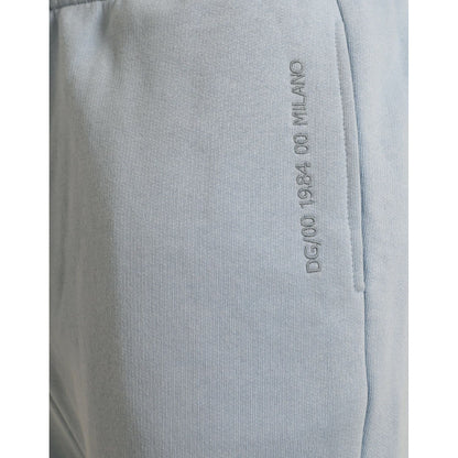Dolce & Gabbana Light Blue Cotton Sweatpants Men Jogger Pants Dolce & Gabbana