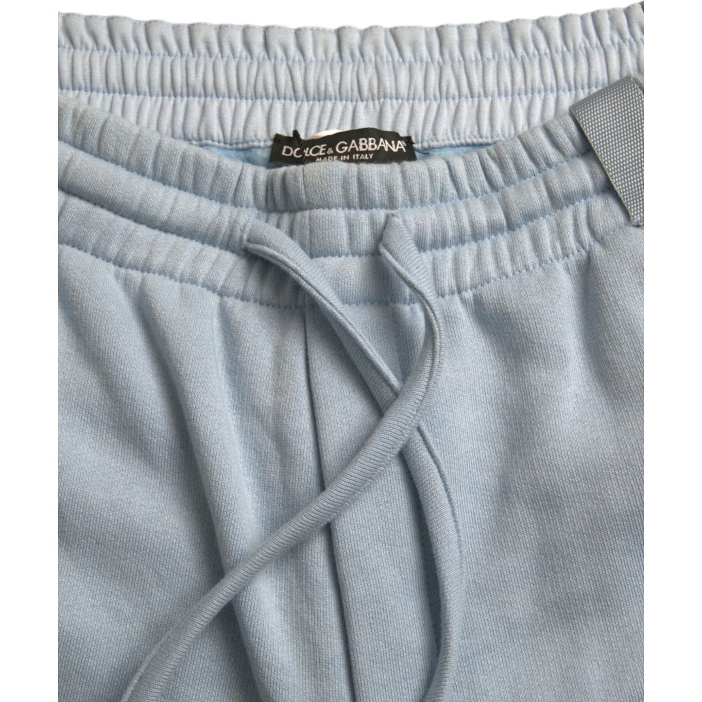 Dolce & Gabbana Light Blue Cotton Sweatpants Men Jogger Pants Dolce & Gabbana