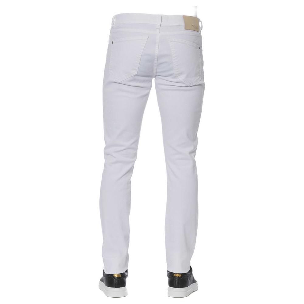 Trussardi Jeans White Cotton Men Jeans TR-24106-W31