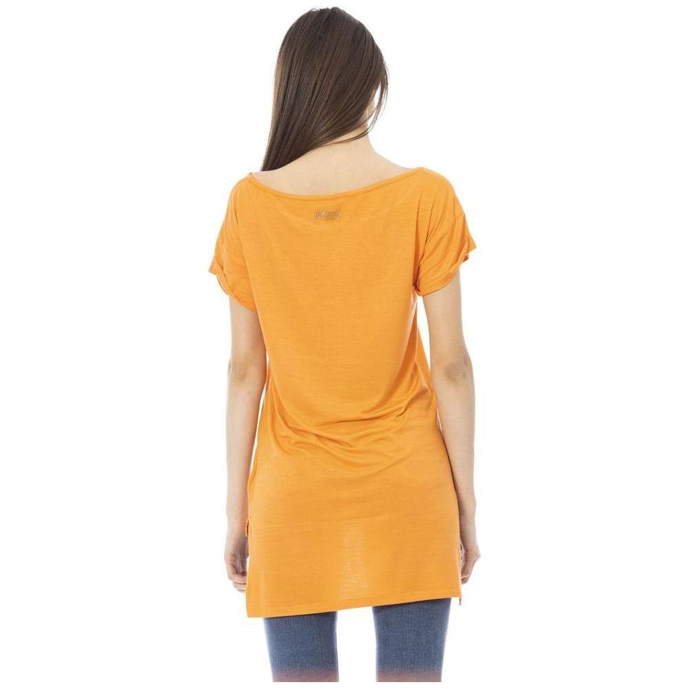 Just Cavalli Orange Cotton T-Shirt