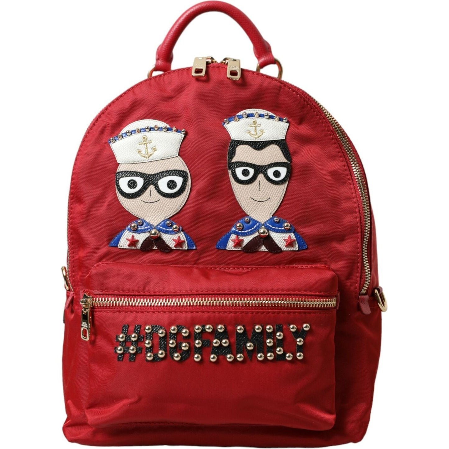 Dolce & Gabbana Red #DGFAMILY Embellished Backpack VULCANO Bag Dolce & Gabbana