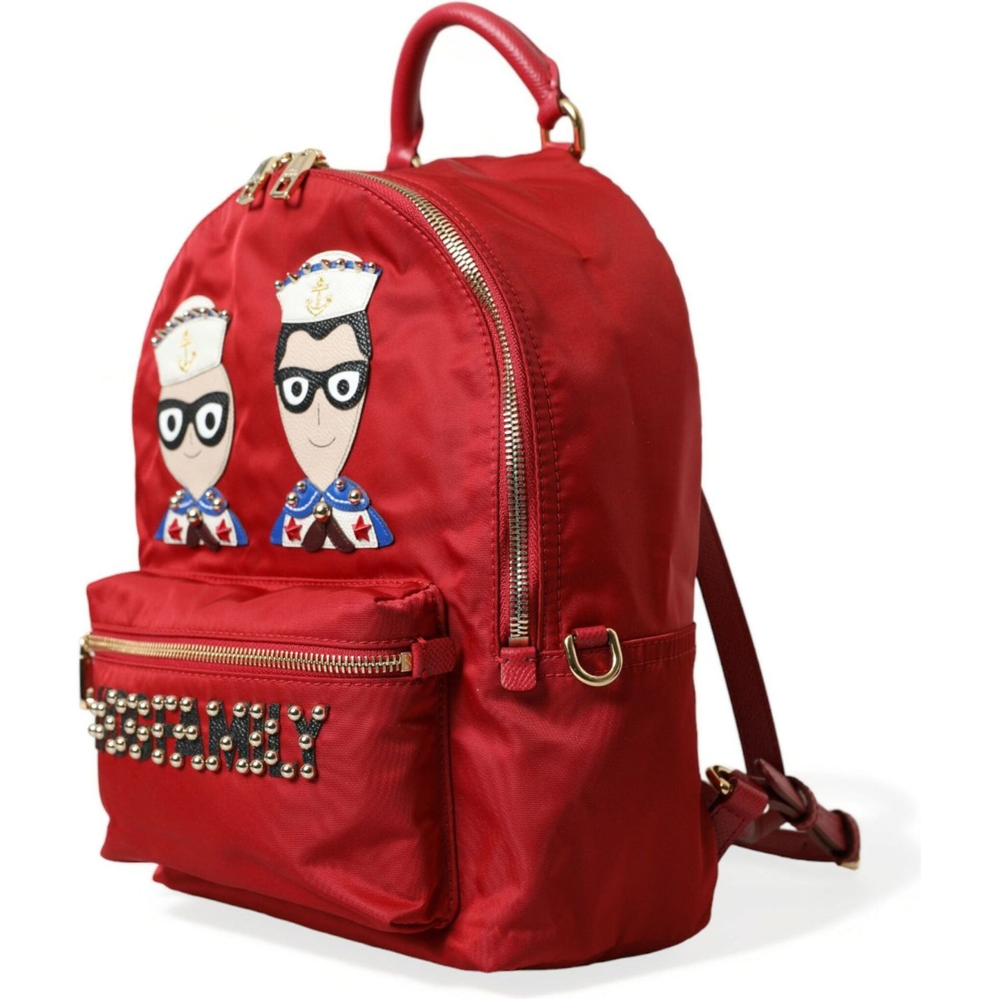 Dolce & Gabbana Red #DGFAMILY Embellished Backpack VULCANO Bag Dolce & Gabbana