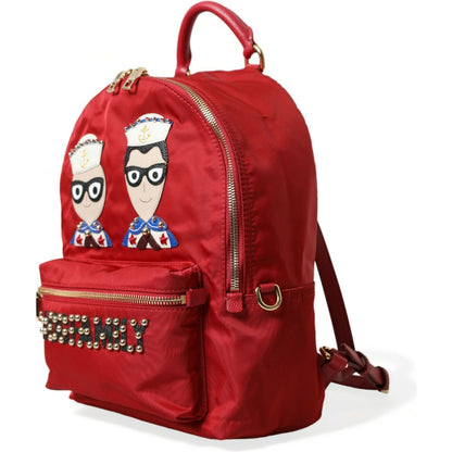Dolce & Gabbana Red #DGFAMILY Embellished Backpack VULCANO Bag Dolce & Gabbana