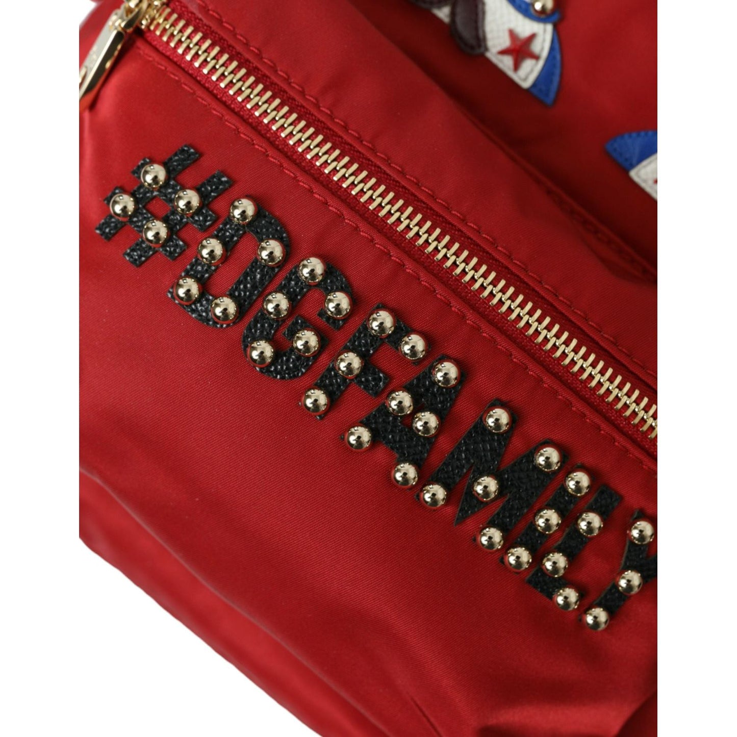 Dolce & Gabbana Red #DGFAMILY Embellished Backpack VULCANO Bag Dolce & Gabbana