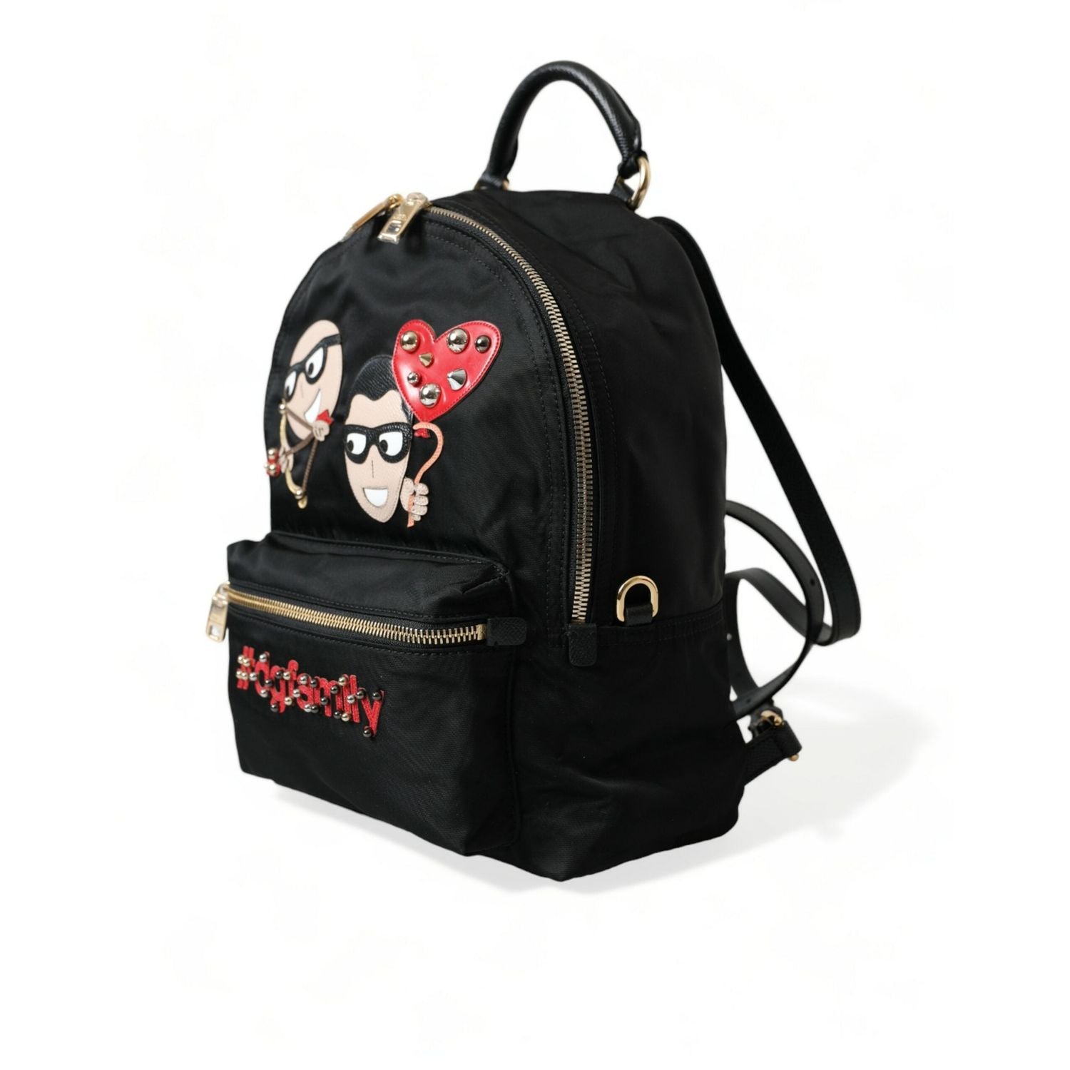 Front view with bag zipped and handles upright.