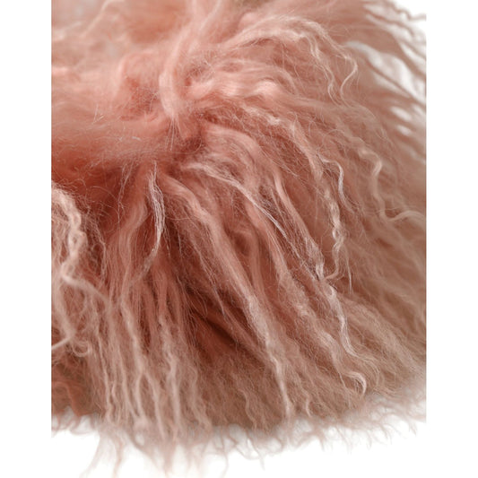 Dolce & Gabbana Pink Shearling Fur Winter Warmer Headband Ear Muffs SMY101312-One size