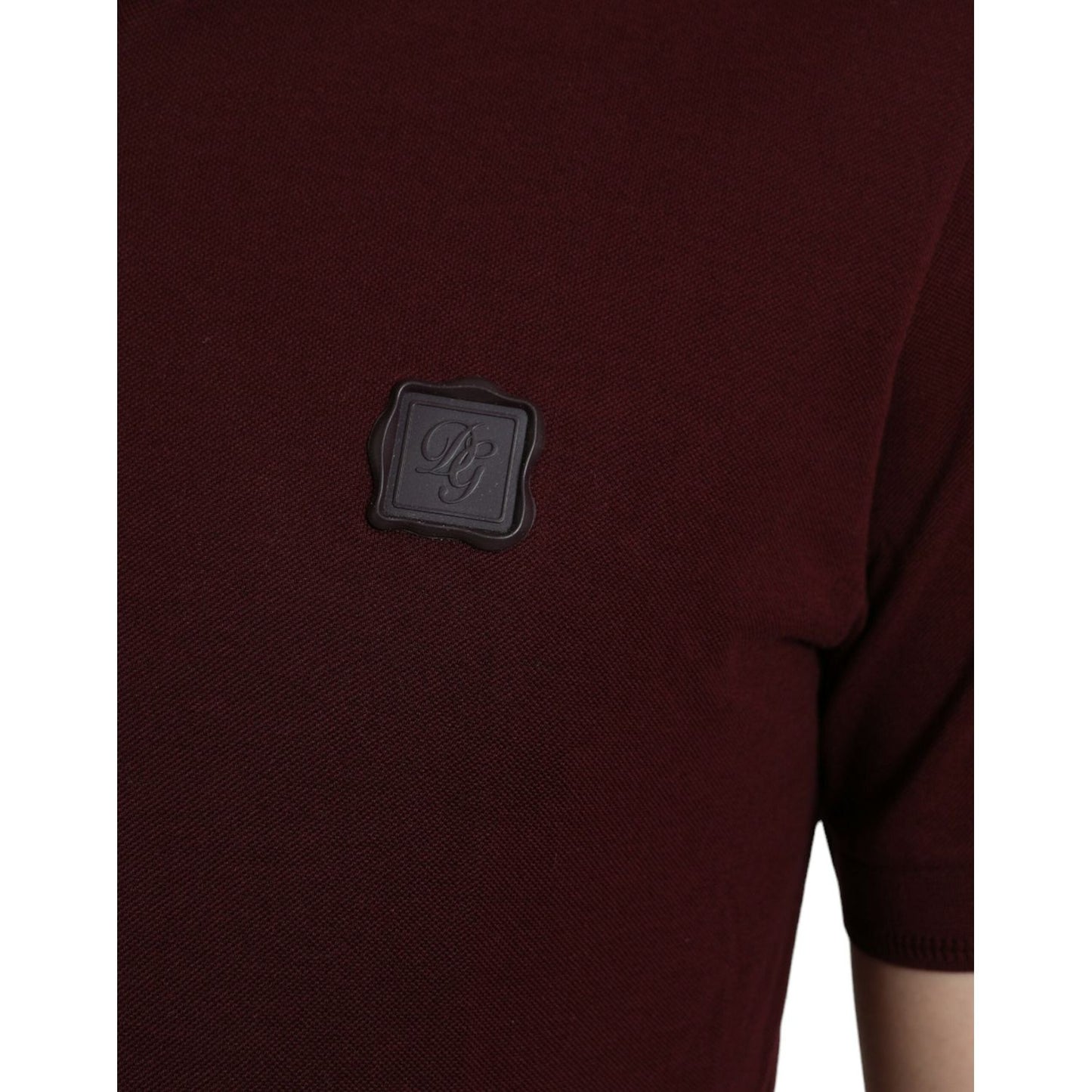 Dolce & Gabbana Maroon Collared Short Sleeves Polo T-shirt