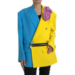 Dolce & Gabbana Multicolor Patchwork Floral Appliques Coat Jacket