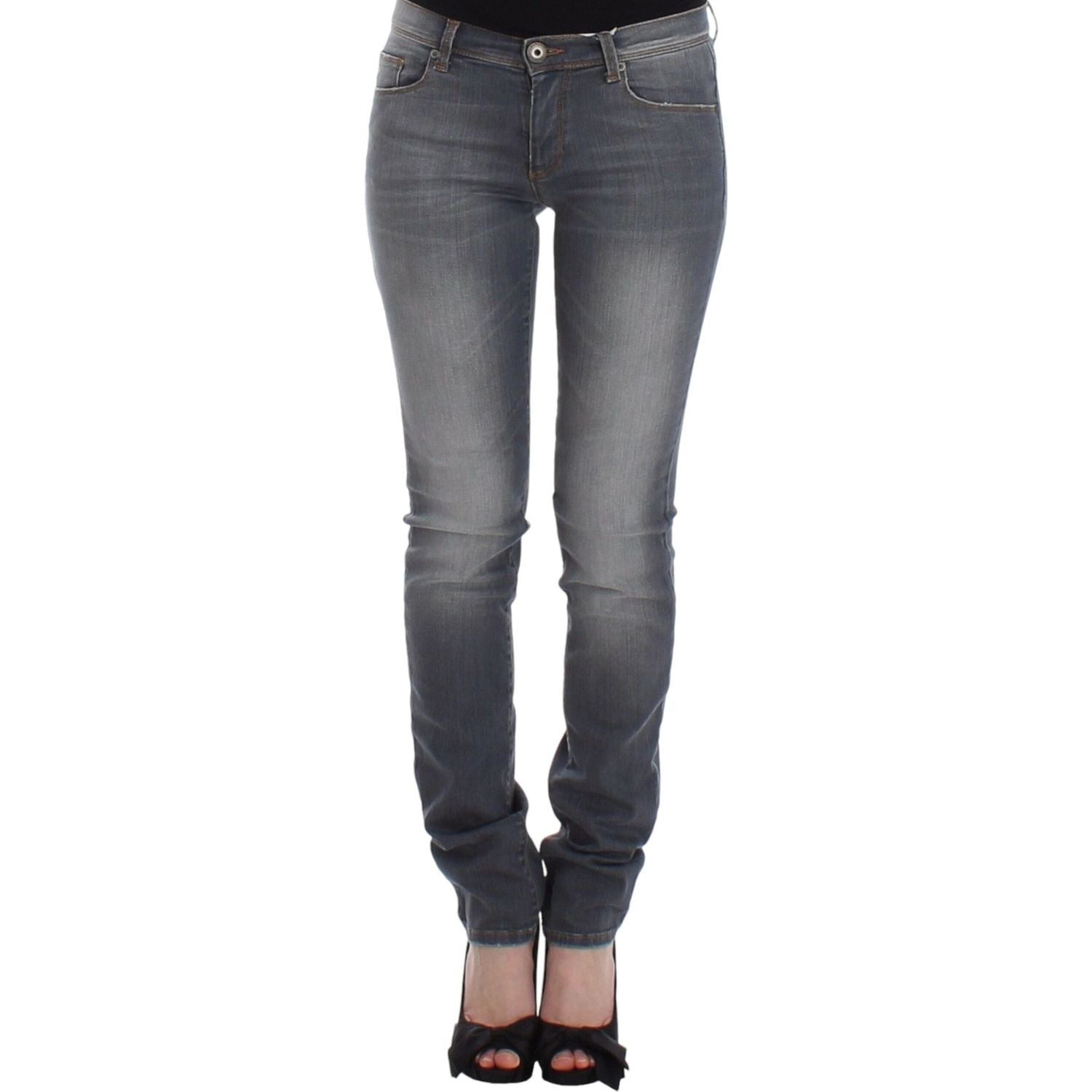 Ermanno Scervino Gray Slim Jeans Denim Pants Skinny Leg Stretch