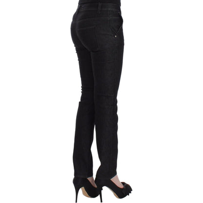 Ermanno Scervino Black Slim Jeans Denim Pants Skinny Leg Stretch Jeans & Pants