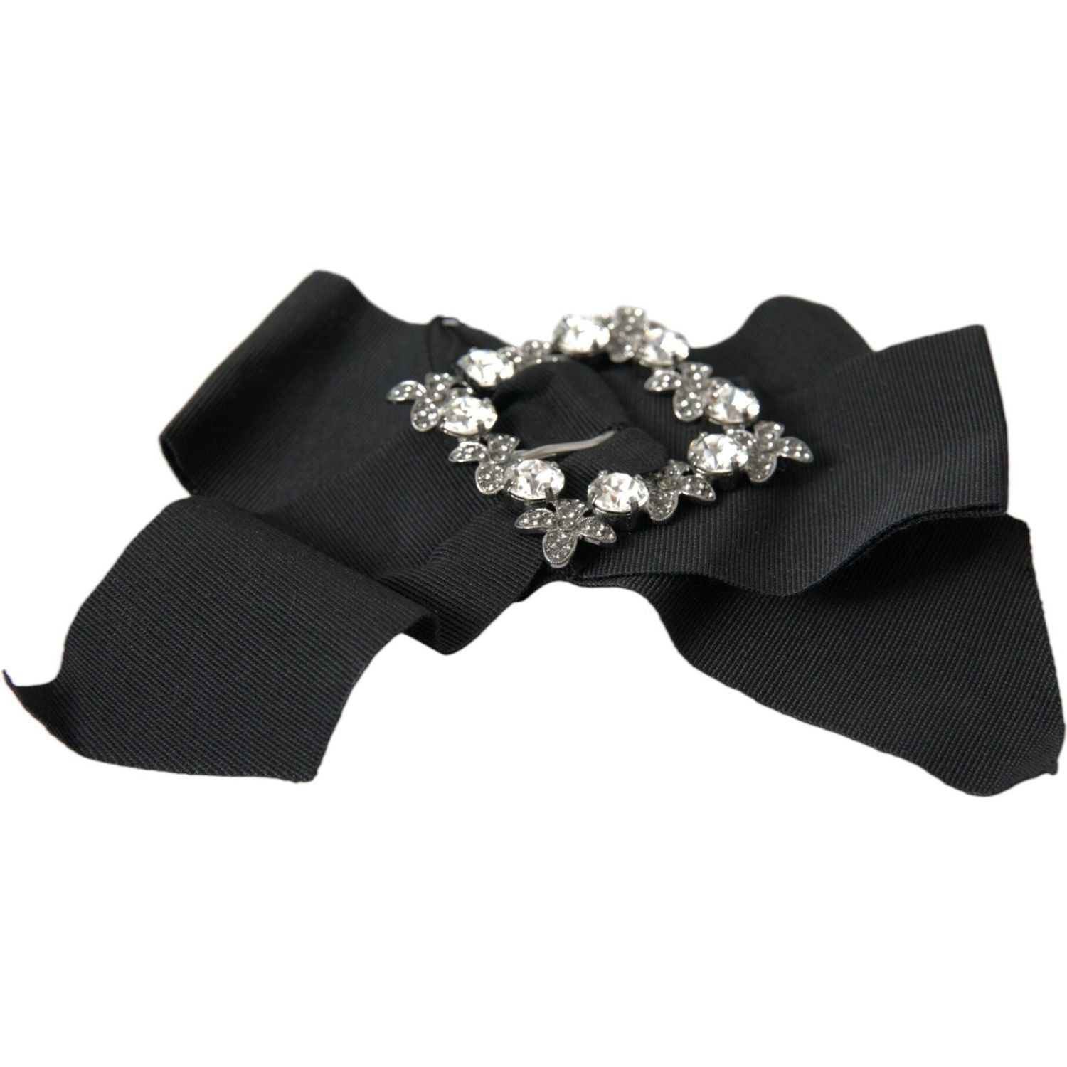 Dolce & Gabbana Black Swarovski Crystal Embellished Hair Clip