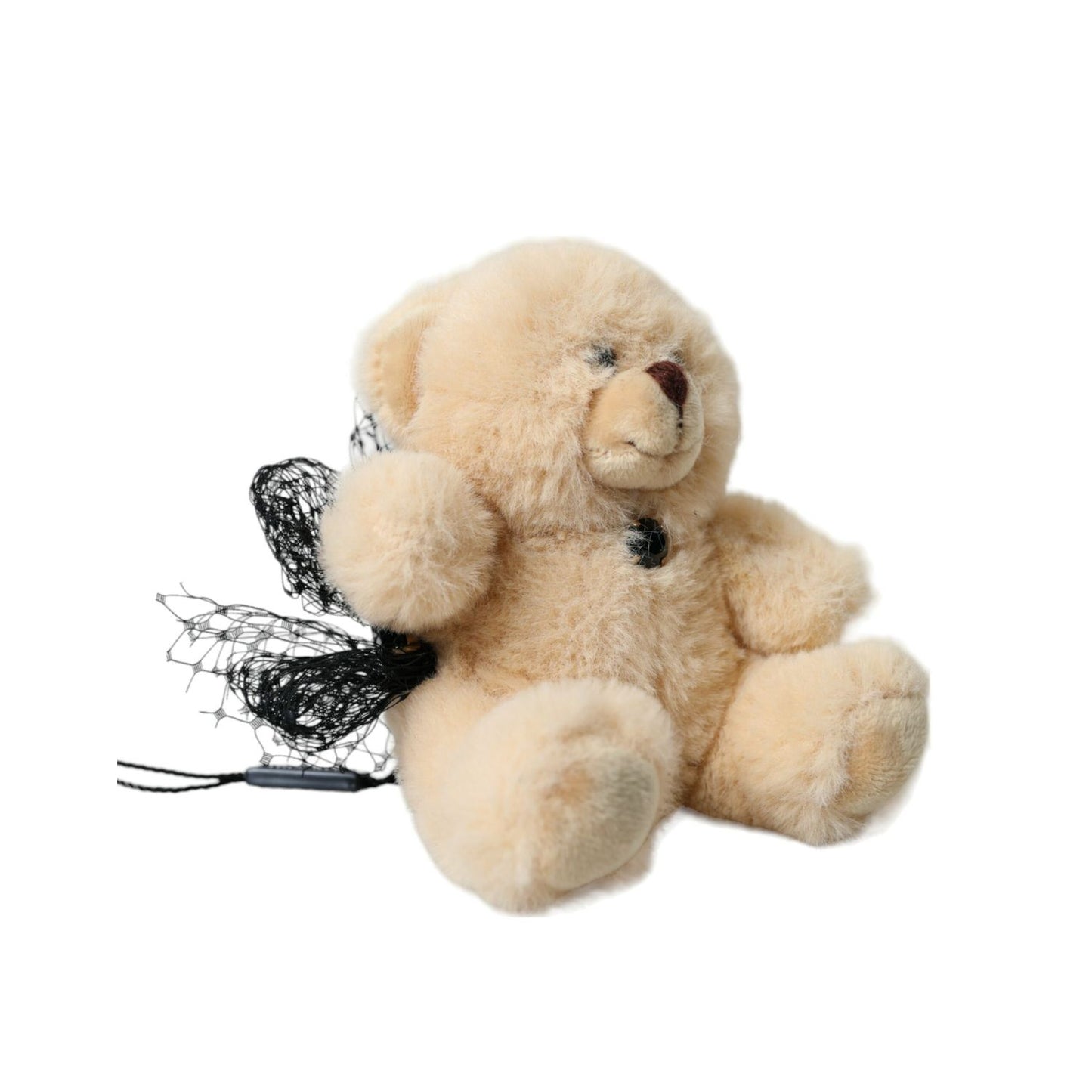 Dolce & Gabbana Beige Teddy Bear Mesh Net Band Hair Clip