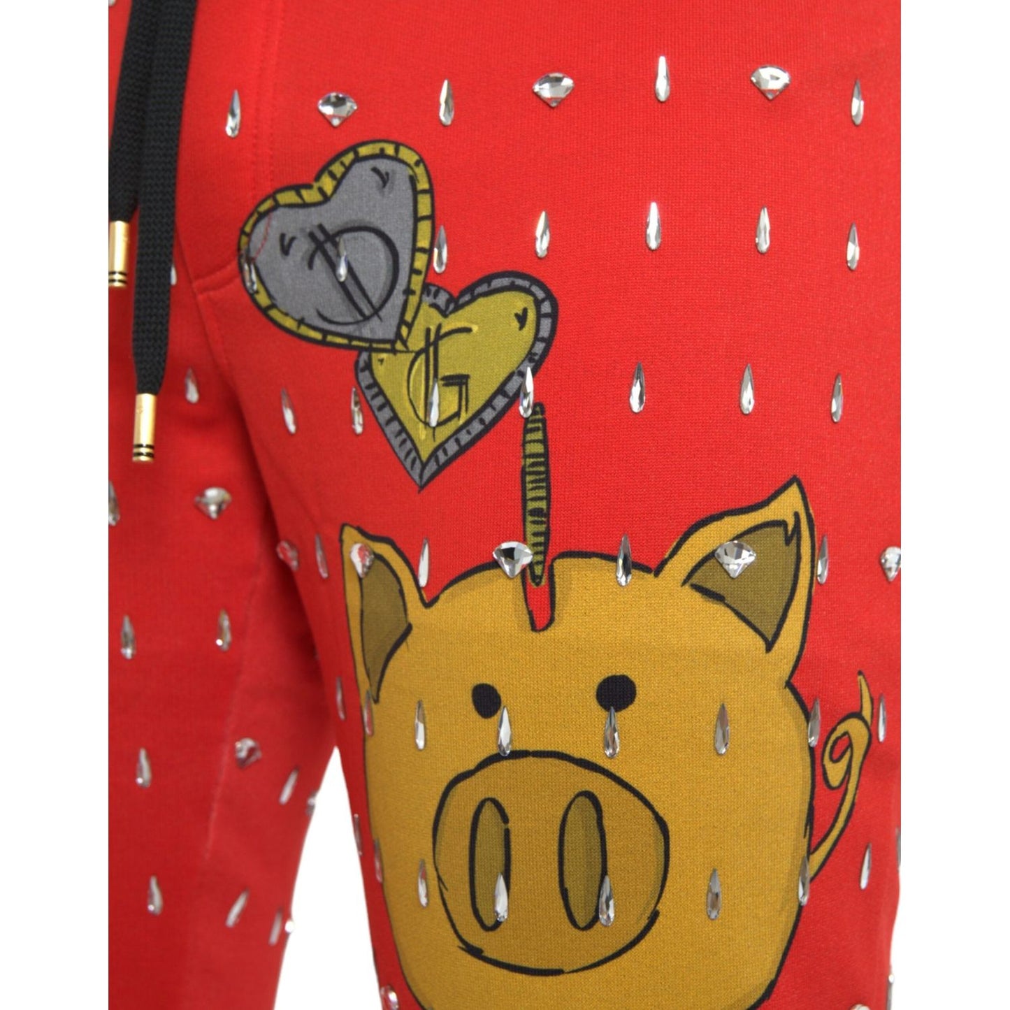 Dolce & Gabbana Red Year Of The Pig Jogger Sweatpants Pants Dolce & Gabbana