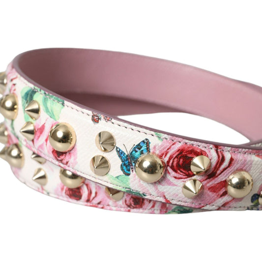 Dolce & Gabbana Pink Floral Handbag Accessory Shoulder Strap WMB309