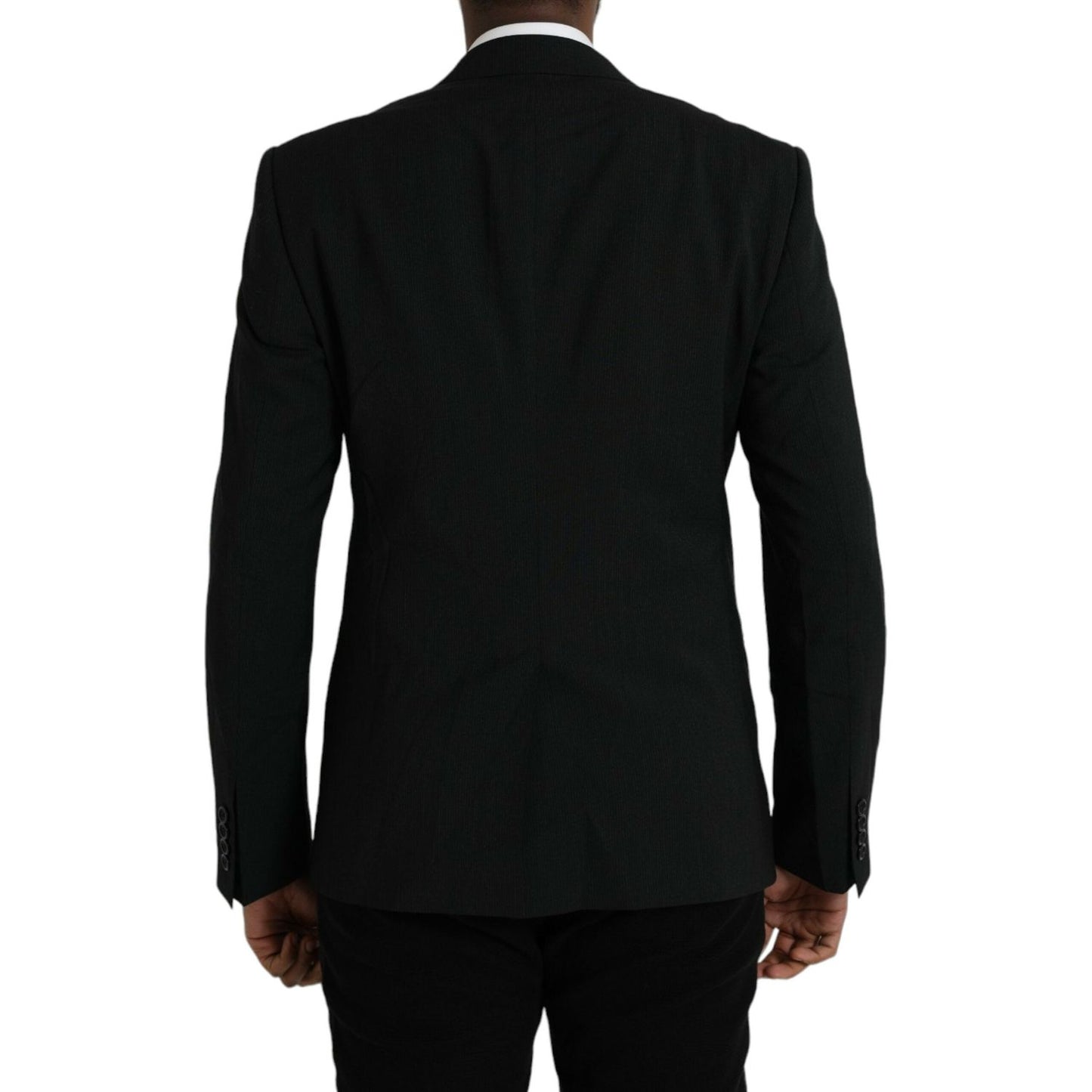 Dolce & Gabbana Blue MARTINI Shawl Single Breasted Blazer