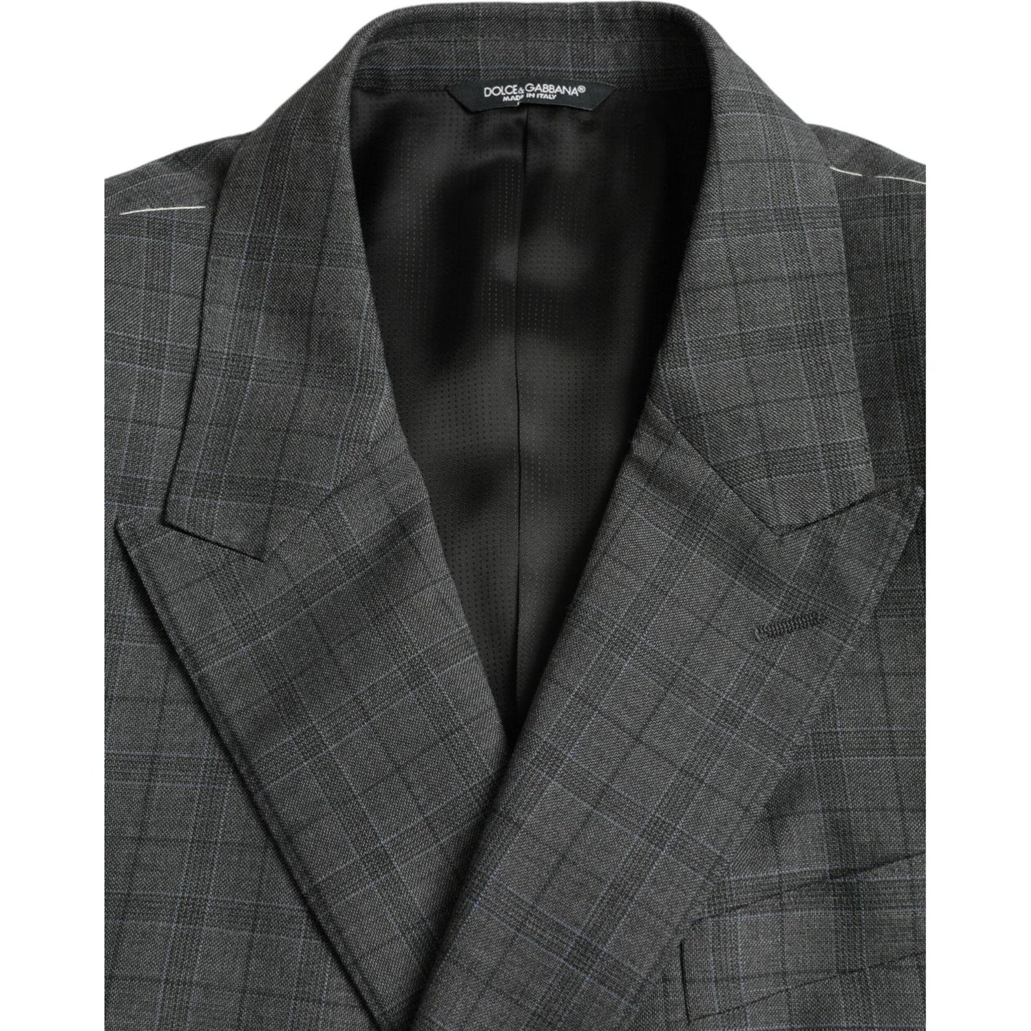Dolce & Gabbana Gray Plaid Wool MARTINI Formal 2 Piece Suit KOS2222-54